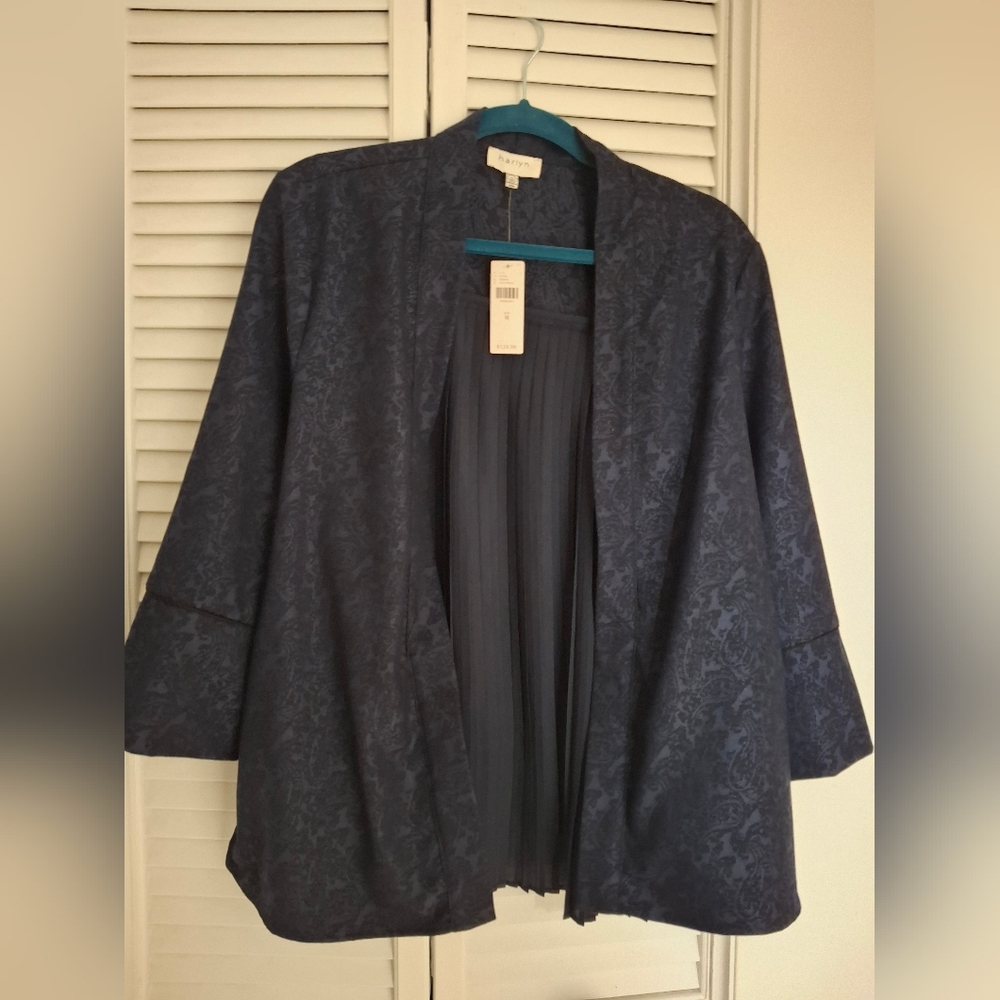 Harlyn Blue Textured Jacket - Picture 2 of 6